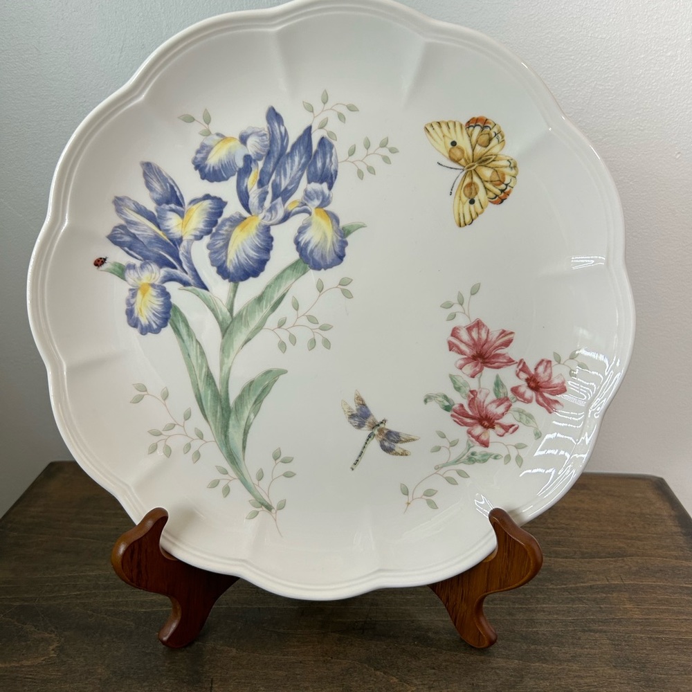 LENOX BUTTERFLY GARDEN ORANGE SULFUR DINNER PLATE 11”